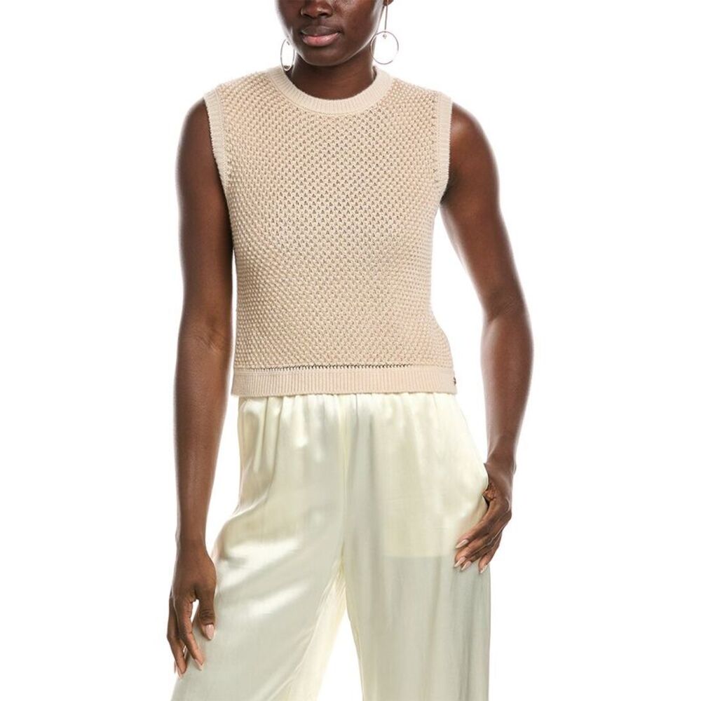 Marc Cain Womens  Wool, Cashmere, & Silk-Blend Top, Beige